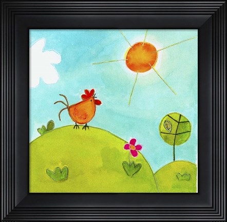 Framed Rooster Print