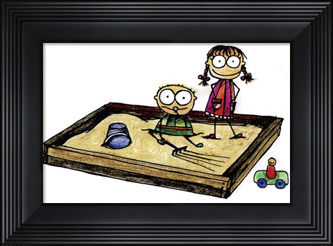 Framed Sand Pit Print