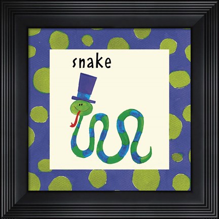 Framed Snake with Border Print