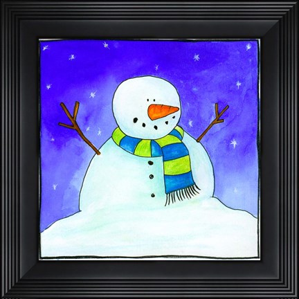 Framed Snowman Print