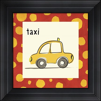 Framed Taxi with Border Print