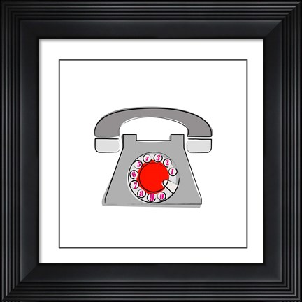 Framed Telephone 1 Print