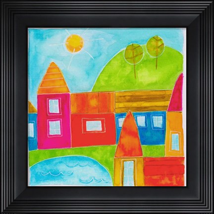 Framed Village 1 Print