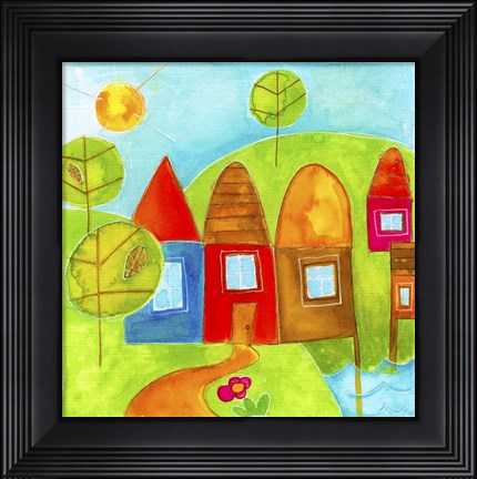 Framed Village 2 Print