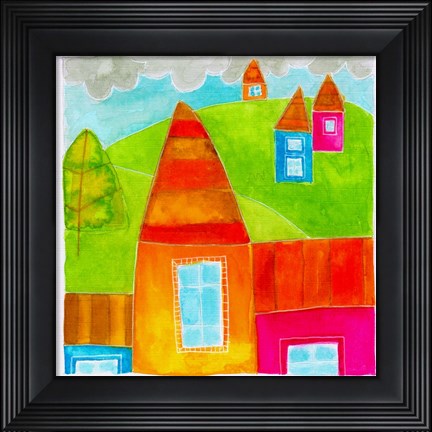 Framed Village 3 Print