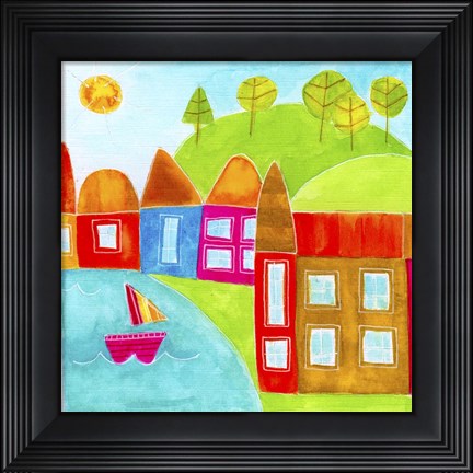 Framed Village 4 Print