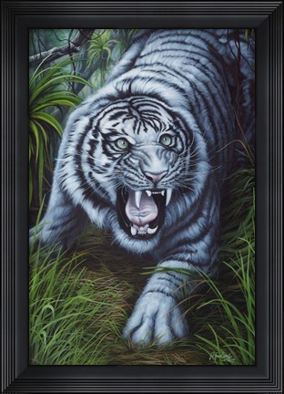 Framed White Tiger Print
