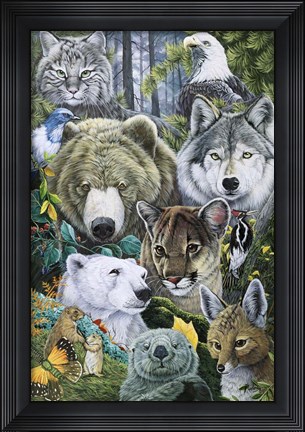 Framed North America&#39;s Endangered Print