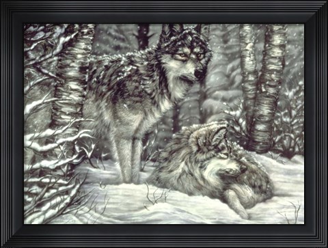 Framed Bedding Down Print