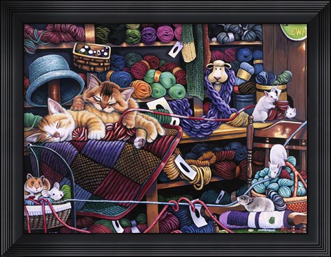Framed While Kittens Are Away Mice Will Play Print