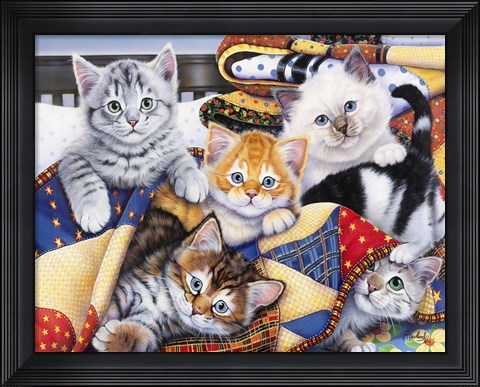 Framed Cozy Kittens Print
