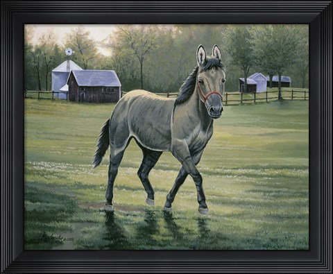 Framed In The Pasture Print