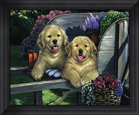 Framed Wagging Along For The Ride Print
