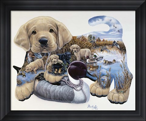 Framed Sweet Puppy Tales Print