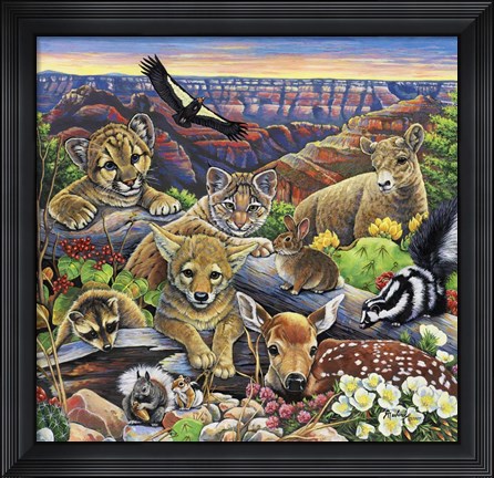 Framed Grand Canyon Babies Print