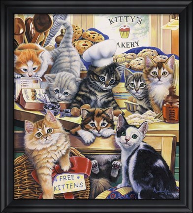 Framed Kitty Bakery Print