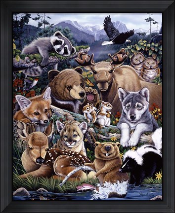 Framed Forest Friends Print