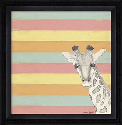 Framed Giraffe 1 Print