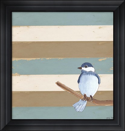 Framed Dark Bluebird Print