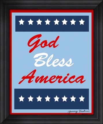 Framed God Bless America Print