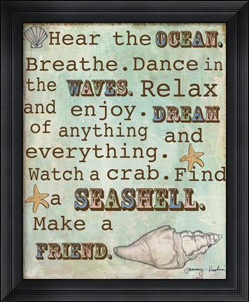 Framed Seashells Print