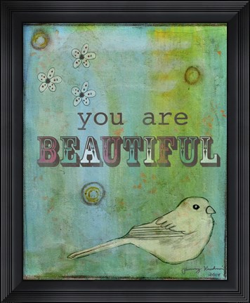 Framed You are Beautiful Print