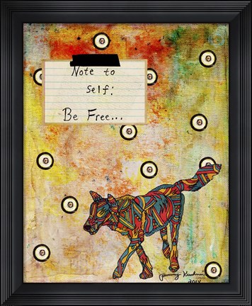 Framed Note To Self - Be Free Print