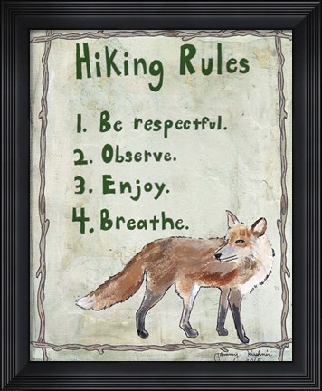 Framed Hiking Rules Print