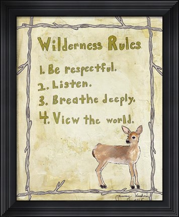 Framed Wilderness Rules Print