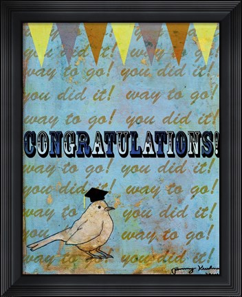 Framed Congratulations Bird Print