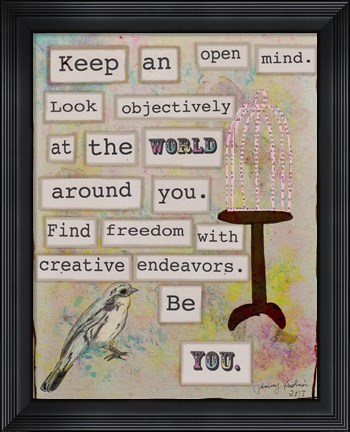 Framed Keep an Open Mind Print