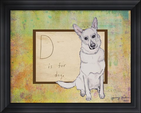 Framed D is For Dog Print