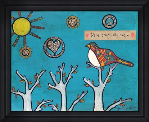 Framed Here Comes The Sun Print