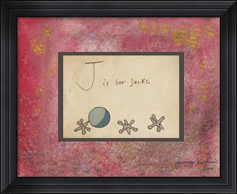 Framed J is For Jacks Print