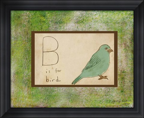 Framed B is For Bird Print
