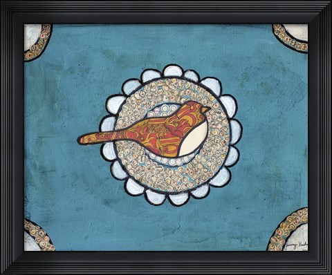 Framed Red Bird Print