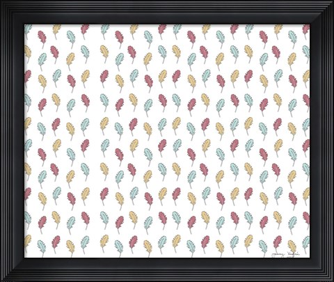 Framed Feather Pattern Print
