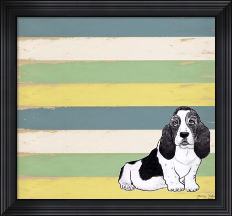 Framed Basset Hound 2 Print