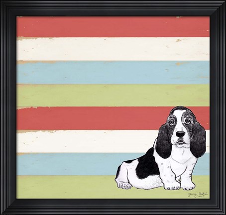 Framed Basset Hound 3 Print