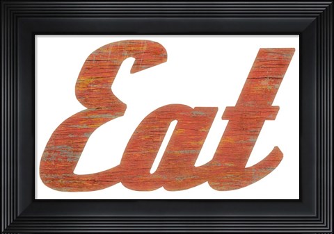 Framed EAT Script Cut Out Print