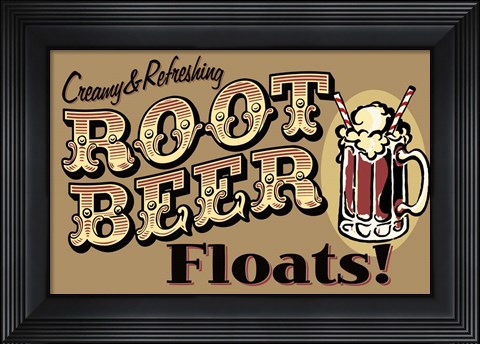 Framed Root Beer Floats Print