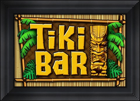 Framed Tiki Bar Print