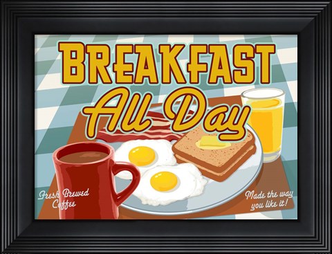 Framed Breakfast All Day Print