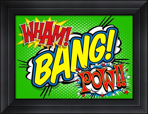 Framed Wham Bang Pow Print