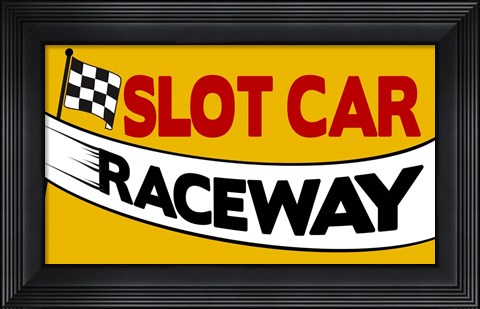 Framed Slot Car Raceway Print