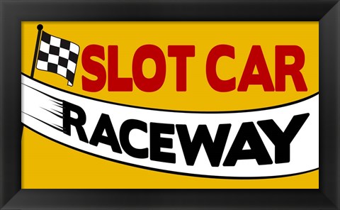 Framed Slot Car Raceway Print