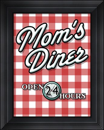 Framed Moms Diner Red Checkered Print