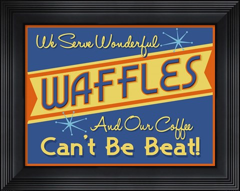 Framed Waffles Can&#39;t Be Beat Print