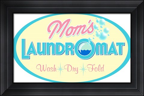Framed Mom&#39;s Laundromat Print