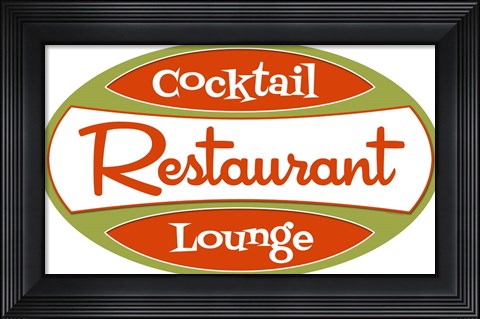 Framed Restaurant Cocktail Lounge Print